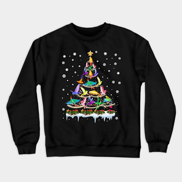 Hummingbirds Christmas Tree Gorgeous Crewneck Sweatshirt by abubakarBaak